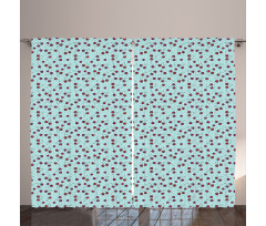 Fruit on Nostalgic Dots Curtain