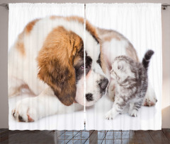 Sniffing Animals Photo Curtain