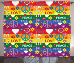 Heart Peace Curtain
