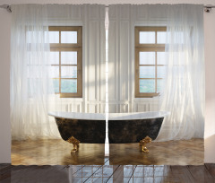 Bathtub in Modern Room Curtain
