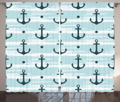 Pattern with Anchors Curtain