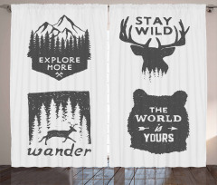 Stay Wild and Wander Curtain