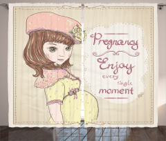 Pregnancy Themed Slogan Curtain