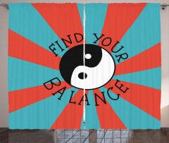 Find Your Balance Text Curtain