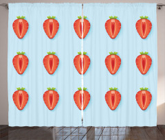 Symmetric Halved Strawberry Curtain