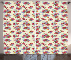 Shabby Garden Blossoms Curtain