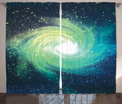 Outer Space Theme Stardust Curtain