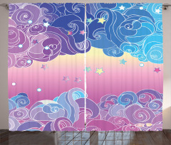 Clouds and Stars Curtain