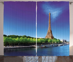 Eiffel at Sunrise Curtain