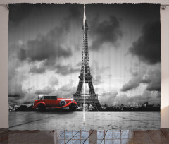 French Car Dark Clouds Curtain