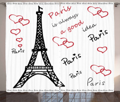 Eiffel Tower Paris Curtain