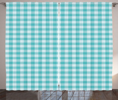 Soft Tones Checkered Curtain