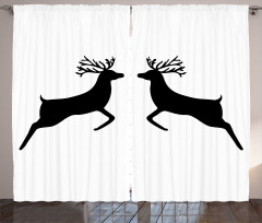 Reindeer Silhouette Curtain