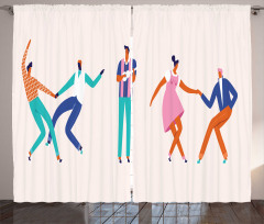 Dancing Men and Women Curtain