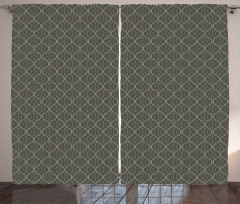 Funky Wavy Dotted Lines Curtain