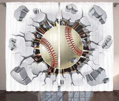 Baseball Wall Concrete Curtain
