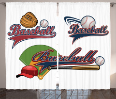 Baseball Mitt Ball Curtain