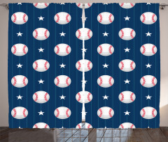 Baseball Stripes Curtain