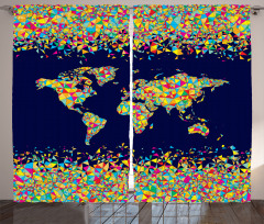 Mosaics Tiles Global Curtain