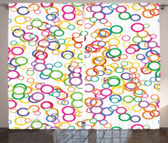 Colored Geometric Circle Curtain