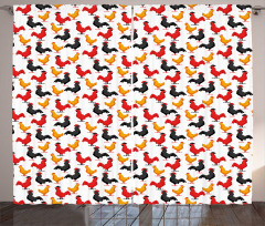 Farm Animal Bird Pattern Curtain
