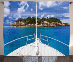 Boat Exotic Journey Tropic Curtain