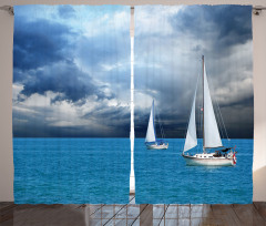 Sailing After Storm Clouds Curtain