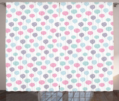 Balloons with Hearts Curtain