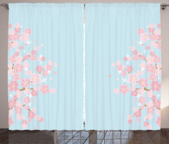 Floral Branches Bloom Curtain