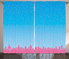 Petals on Skyline Curtain