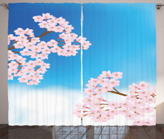 Cherry Blossom Sky Curtain