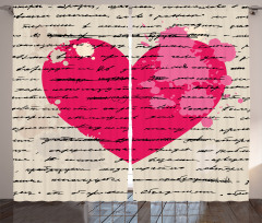Love Words Handwriting Curtain