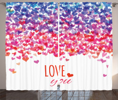 Hearts Love Springtime Curtain