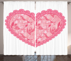Lace Heart with Flora Curtain
