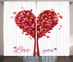 Vintage Romance Heart Curtain