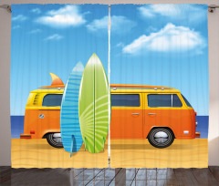 Happy Camper Van Surf Curtain