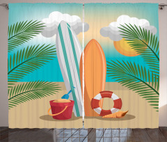 Summer Holiday Fun Curtain