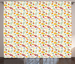 Hot Season Fun Pattern Curtain