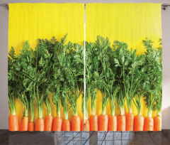 Carrots in a Row Art Curtain