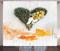 Dried Botany Heart Curtain