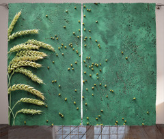 Agriculture Art Wheat Curtain