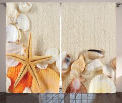 Seashells Starfish Curtain