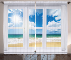 Ocean View Vivid Sun Curtain