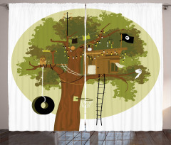 Childhood Dream Home Curtain