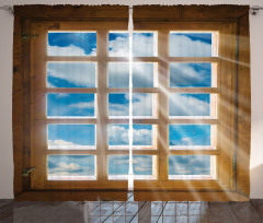 Window with Sunbeams Curtain
