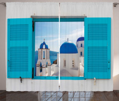 Greece Oia Building Curtain