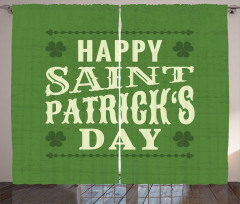 Happy Saint Patrick's Art Curtain