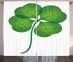 Detailed 4 Leaf Shamrock Curtain