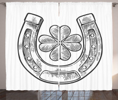 Shamrock and Horseshoe Image Curtain