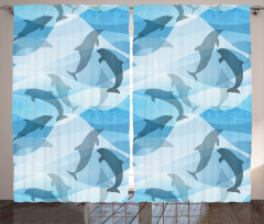 Underwater Fish Pattern Curtain